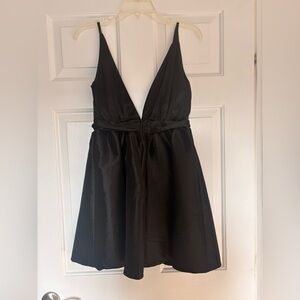 Stylish Black V-Neck Dress